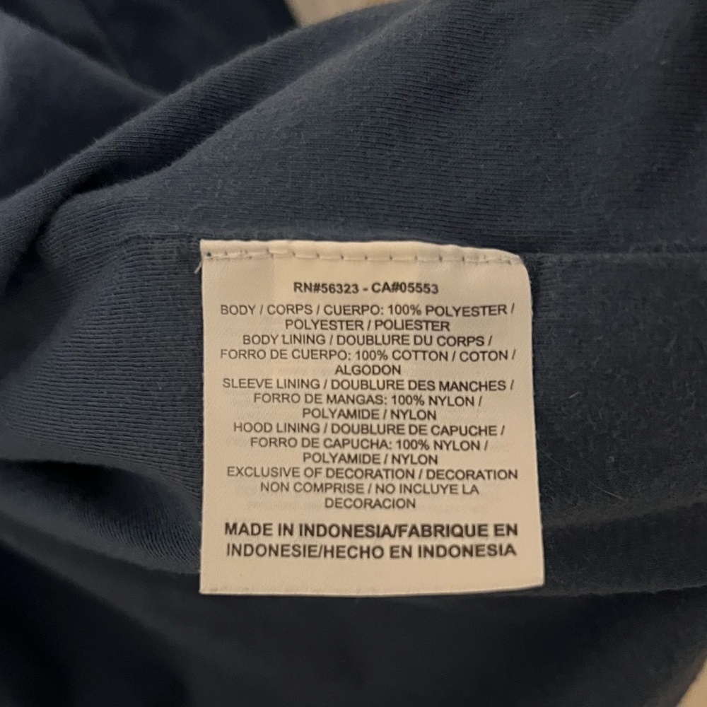Nike Men’s Full Zip Large Blue Roll & Zippered Hood Workout Jacket - Picture 8 of 11
